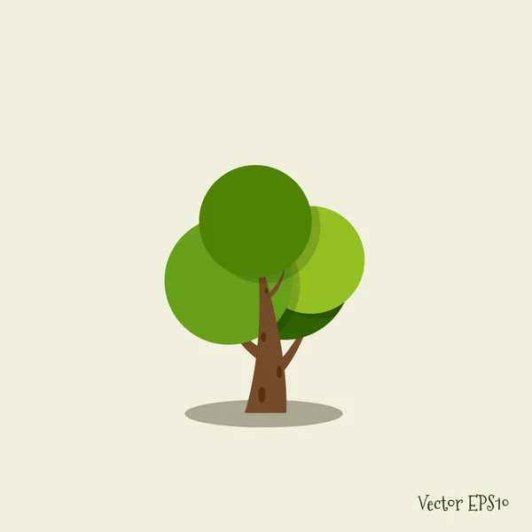 Abstract Stylized Tree Vector Illustration — Stock Vector