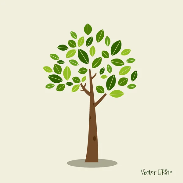 Abstract Stylized Tree Vector Illustration — Stock Vector