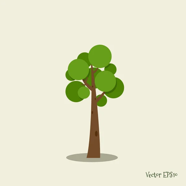 Abstracte Gestileerde Boom Vectorillustratie — Stockvector