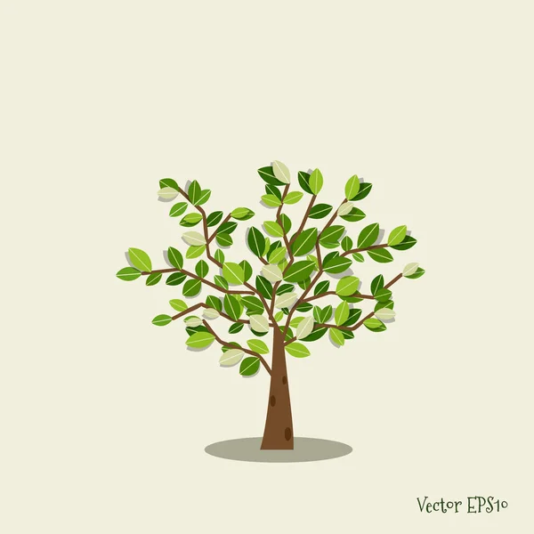 Abstract Stylized Tree Vector Illustration — Stock Vector