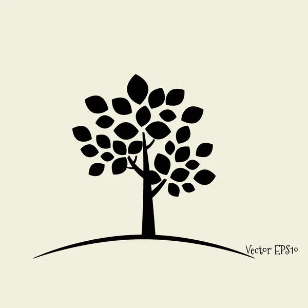 Árbol Estilizado Abstracto Ilustración Vectorial — Vector de stock