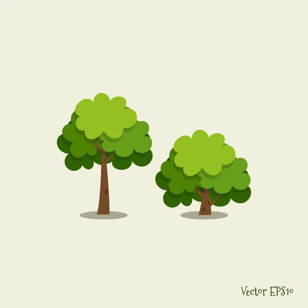 Abstrakt Stiliserade Träd Vektor Illustration — Stock vektor