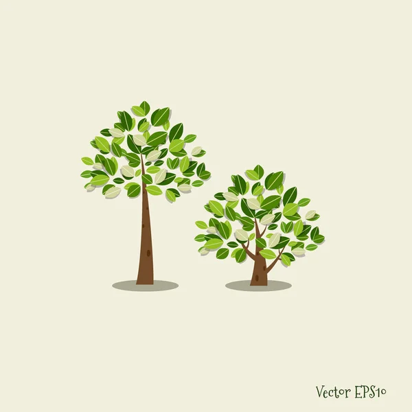 Abstract Stylized Tree Vector Illustration — Stock Vector