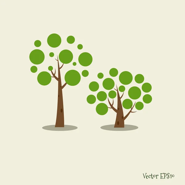 抽象的な様式化されたツリー ベクトル イラスト — ストックベクタ