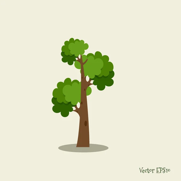 Abstract Stylized Tree Vector Illustration — Stock Vector