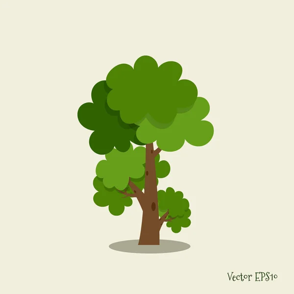 Abstrakter Stilisierter Baum Vektorillustration — Stockvektor