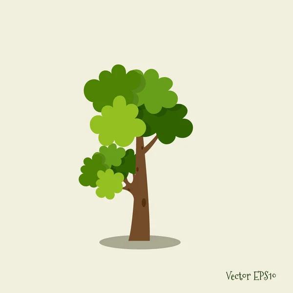 Abstract Stylized Tree Vector Illustration — Stock Vector