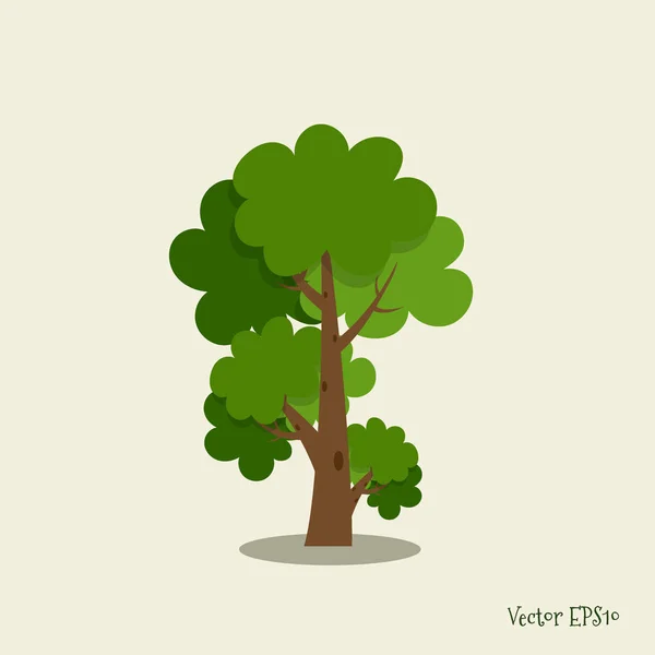 Abstract Stylized Tree Vector Illustration — Stock Vector