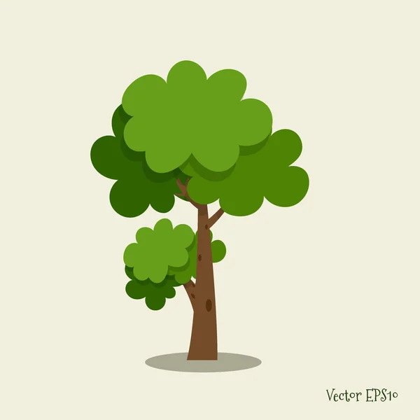 Abstract Stylized Tree Vector Illustration — Stock Vector