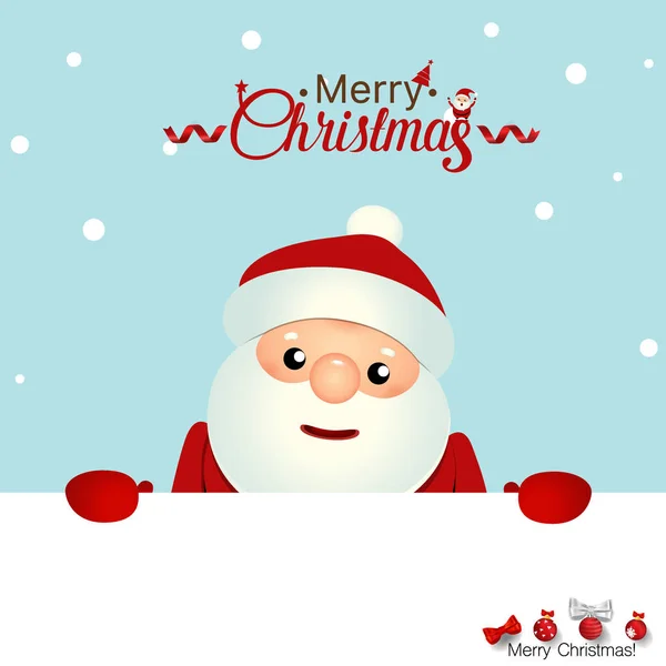 Christmas Greeting Card Christmas Santa Claus Merry Christmas Lettering Vector — Stock Vector