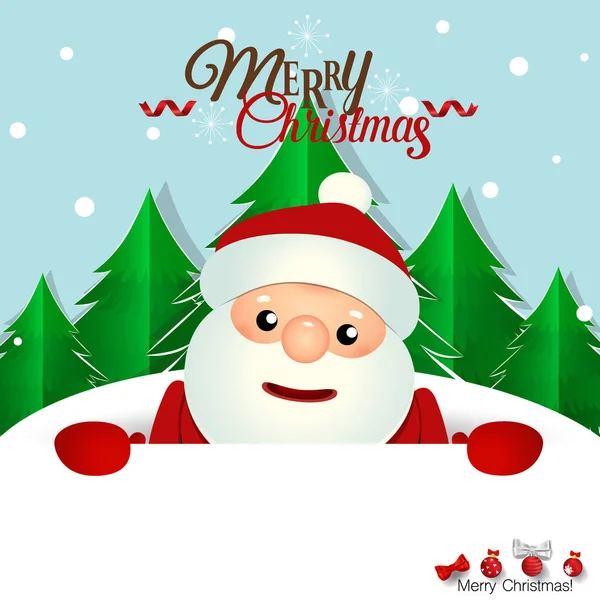 Christmas Greeting Card Christmas Santa Claus Vector Illustration — Stock Vector