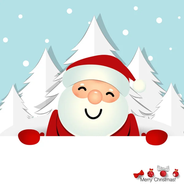 Cartão Natal Com Natal Papai Noel Ilustração Vetorial — Vetor de Stock