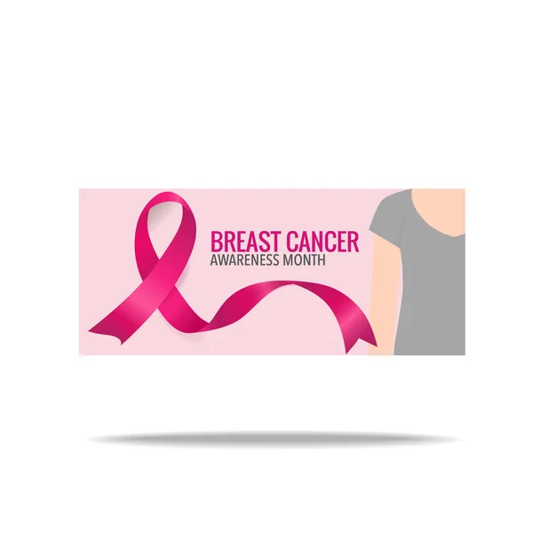 ピンクのリボンと胸癌希望デザイン ストックベクター C Cienpies