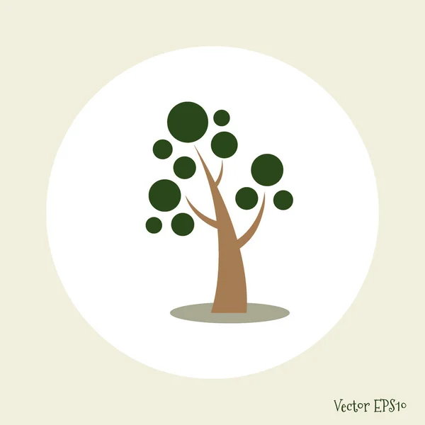 Abstract Stylized Tree Vector Illustration — Stock Vector