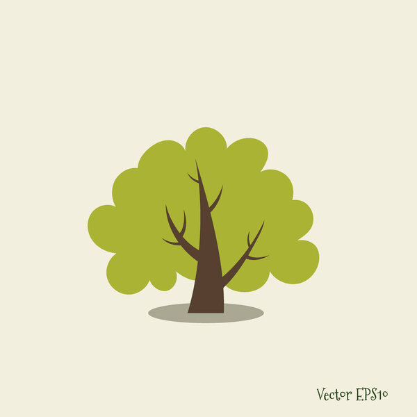 Abstract stylized tree. Vector illustration.
