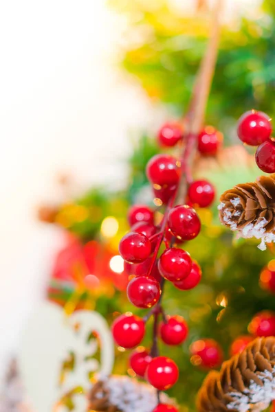 Foco Suave Árvore Natal Decorações — Fotografia de Stock