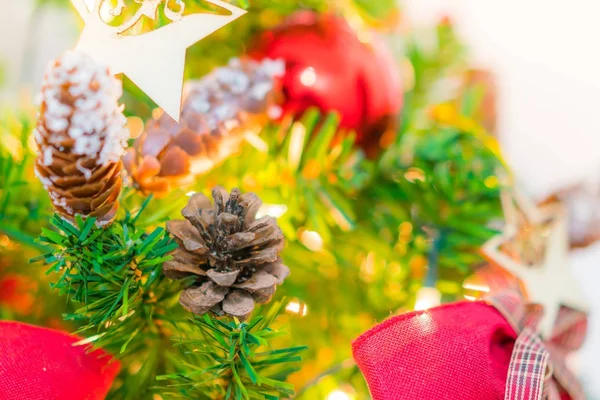 Focus Morbido Dell Albero Natale Decorazioni — Foto Stock