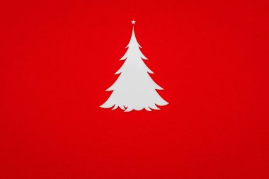 doğru kağıt Noel ağacı ile klasik Noel Kartpostalı