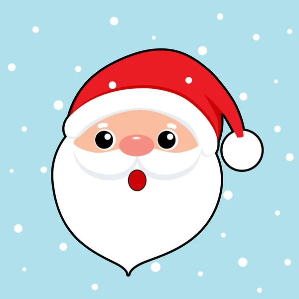 Santa Claus. Fondo de Navidad. Tarjeta de felicitación de Navidad . — Vector de stock