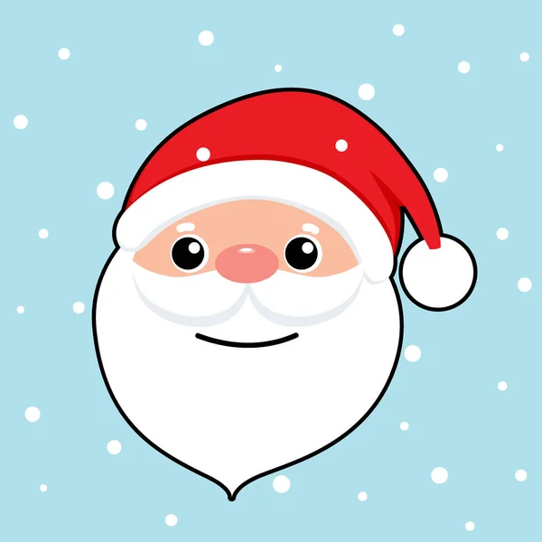 Santa Claus. Fondo de Navidad. Tarjeta de felicitación de Navidad . — Vector de stock