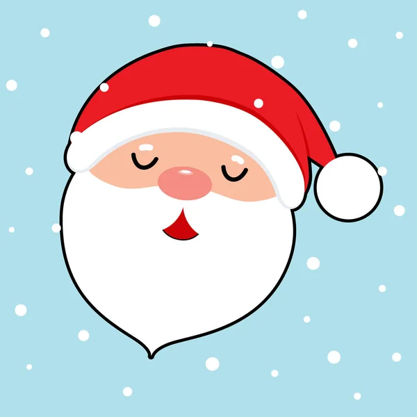 Santa Claus. Fondo de Navidad. Tarjeta de felicitación de Navidad . — Vector de stock