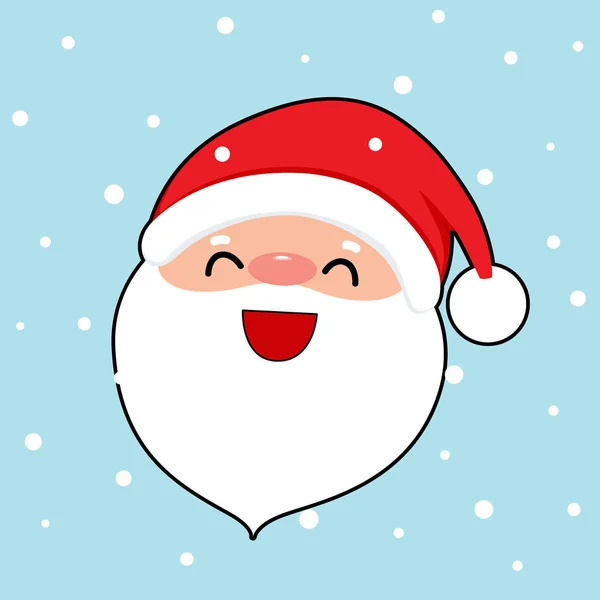 Santa Claus. Fondo de Navidad. Tarjeta de felicitación de Navidad . — Vector de stock