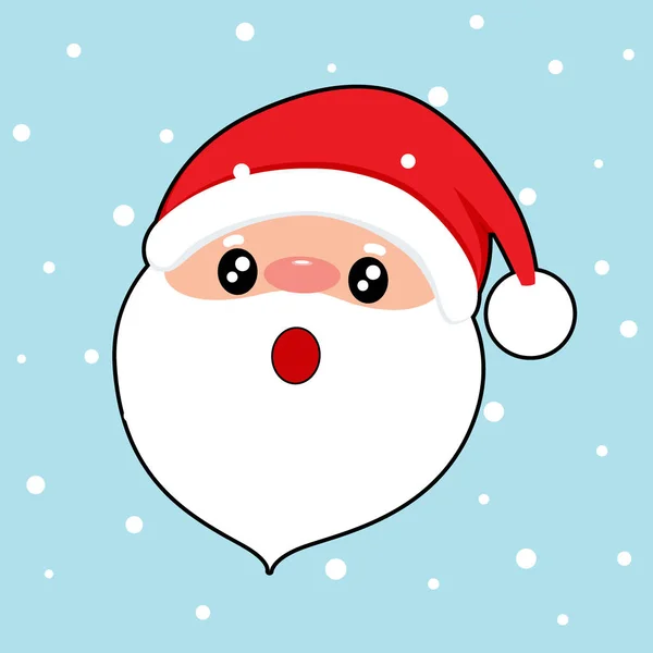 Santa Claus. Fondo de Navidad. Tarjeta de felicitación de Navidad . — Vector de stock