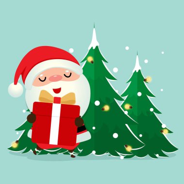 Noel Baba. Noel arkaplanı. Noel tebrik kartı. Vect