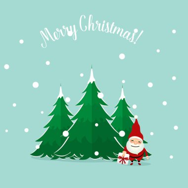 Noel Baba. Noel arkaplanı. Noel tebrik kartı. Vect