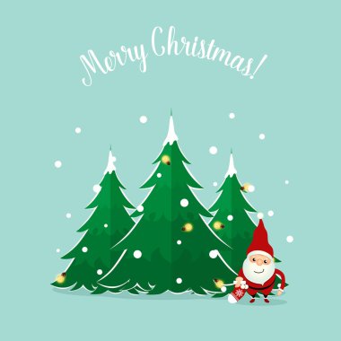 Noel Baba. Noel arkaplanı. Noel tebrik kartı.. 