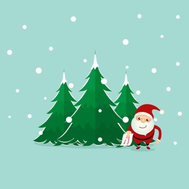 Noel Baba. Noel arkaplanı. Noel tebrik kartı.. 