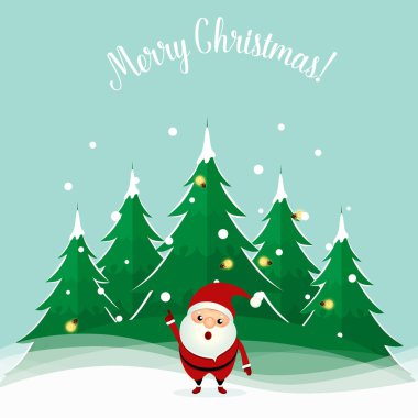 Noel Baba. Noel arkaplanı. Noel tebrik kartı. Vect