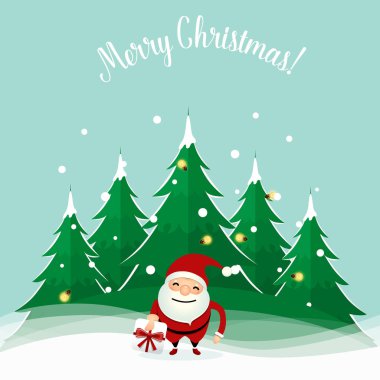 Noel Baba. Noel arkaplanı. Noel tebrik kartı. Vect