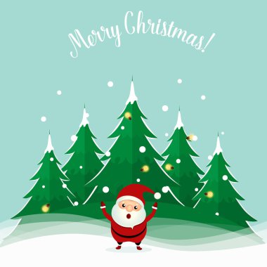 Noel Baba. Noel arkaplanı. Noel tebrik kartı. Vect