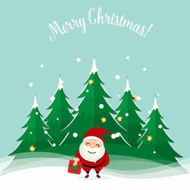 Noel Baba. Noel arkaplanı. Noel tebrik kartı. Vect