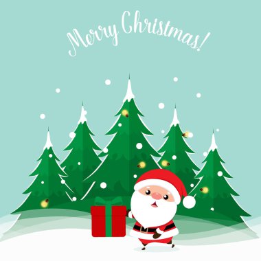 Noel Baba. Noel arkaplanı. Noel tebrik kartı. Vect