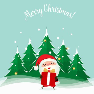 Noel Baba. Noel arkaplanı. Noel tebrik kartı. Vect