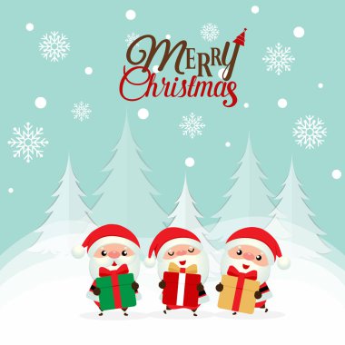 Noel Baba. Noel arkaplanı. Noel tebrik kartı. Vect