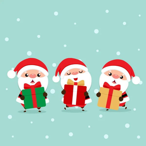 Santa Claus. Christmas background. Christmas Greeting Card. Vect — Stock Vector