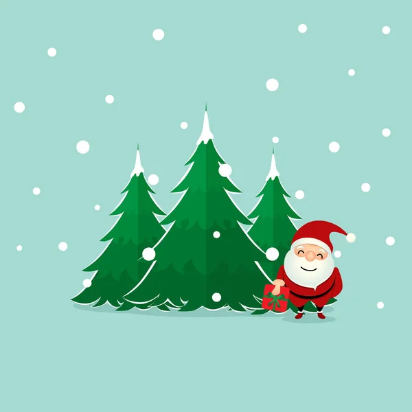Święty Mikołaj. Świąteczne tło. Świąteczna kartka powitalna. — Wektor stockowy