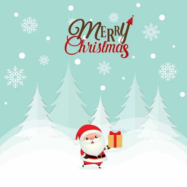 Santa Claus. Christmas background. Christmas Greeting Card. Vect — Stock vektor