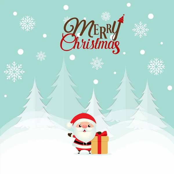 Santa Claus. Christmas background. Christmas Greeting Card. Vect — Stock vektor