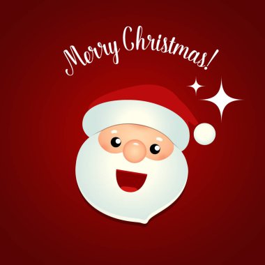 Noel Noel Baba ile Noel tebrik kartı. Vektör illus