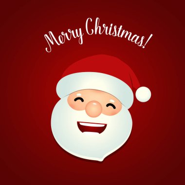 Noel Noel Baba ile Noel tebrik kartı. Vektör illus