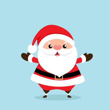 Noel Noel Baba ile Noel tebrik kartı. Vektör illus