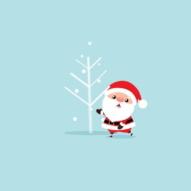 Noel Baba ve Noel Baba 'lı Noel tebrik kartı