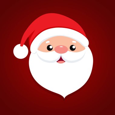 Noel Baba çizgi filmiyle Noel arkaplanı. Vektör il