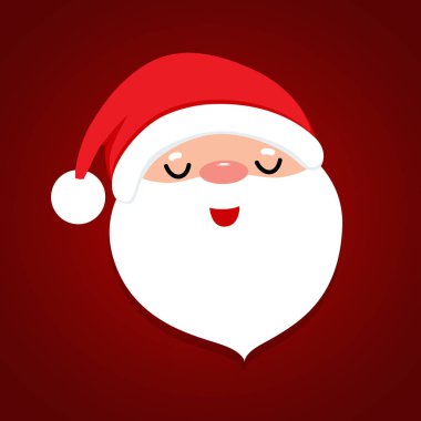 Noel Baba çizgi filmiyle Noel arkaplanı. Vektör il