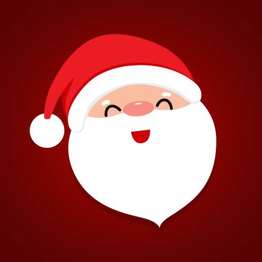 Noel Baba çizgi filmiyle Noel arkaplanı. Vektör il