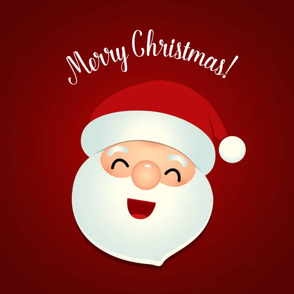 Tarjeta de felicitación de Navidad con Papá Noel de Navidad. Vector illus — Vector de stock